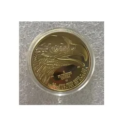 5pc/セット米国コインゴールドメッキのお土産と贈り物白頭イーグルホームデコレーションコントロールパターンのゴールドコインチャレンジCoin.cx