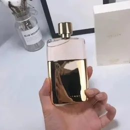 Den senaste lyxdesignköln kvinnors parfym Men parfym naturlig klar 90 ml guld svart flaska högsta version parfym spray klassisk stil varaktig doft