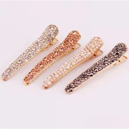 Avrupa Moda Takı Kadınlar Rhinestone Saç Taşınması Saç Klip Dukbill Dişli Bobby Pin Lady Barrette Bırak Teslimat DH6E0