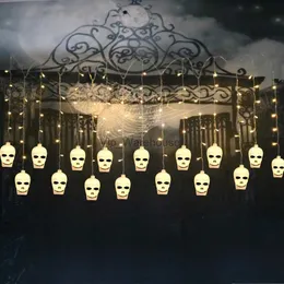 LED Strings Party 216LEDs 96LEDs Halloween Pumpkin Ghost Skull Curtain Light String 8Modes Fairy Icicle Curtain Light for Xmas Holiday Party Decor HKD230919