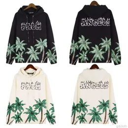 Designer Fashion Clothing Luxury Mens Sweatshirts palms palms Angel Angels Autumnwinter Coconut Tree Print Handmade Worn Loose Relaxed Mens and Womens Hooded Swea