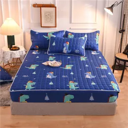 매트리스 패드 소프트 럭셔리 대형 퀼트 커버 완전히 두껍게 된 Jacquard Fabric 만화 침대 홈 장식을위한 인쇄물 230919