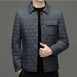 Men S Down Parkas Minglu Autumn Winter Luxury Solid Colury Single Bestoded Business Casual Male Jackets and Coats4XL230919