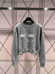 Damenpullover Mius Fashion Sweater Brand Home Lazy Style Briefstrickpullover für Frauen Minority High-End-Design Hundred Towers Short Top