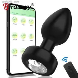 Andere Gesundheitsschönheitsartikel APP-Fernbedienung Analvibrator Bluetooth Butt Plug Männer Prostatamassagegerät Weiblicher Masturbator Erwachsene s für Frauen Männer Homosexuell Q230919