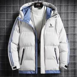 Męskie Parkas 2022 Streetwear Fashion Men Men Zapowoczona Zimowa Kurtka Hazzys Kolej ciepły męski wiatrówki Otwarza Niestety Slim Fit Męska płaszcz T230919