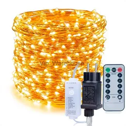 LED Strings Party 30m 50m 100m LED String Fairy Lights Controle Remoto Plug in à prova d'água para interior ao ar livre Natal Feriado Casamento Jardim Decoração HKD230919