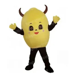 Halloween Yellow Friuts Mascot Costume Simulation Adult Size Cartoon Anime theme character Carnival Unisex Dress Christmas Fancy Performance Party Dress