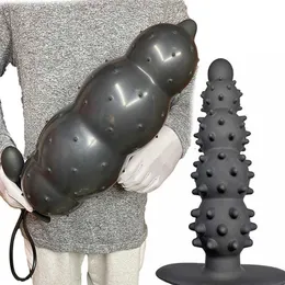 Vuxen massager största 12 cm blåsesplugg enorma rumpplug dildo spik stimulerar sex för kvinnor/män onani stora varor stora varor