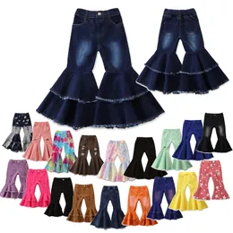 Spodnie dżinsy modowe dla dziewcząt wiosna jesień swobodne spodni Kids Cowboy spodni odzieżowe 2-7 lat 230918