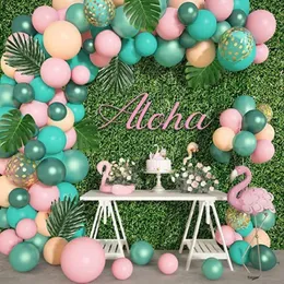 لوازم الحفلات الأخرى التي تبيع 98pcs Jungle Tropical Tropical Tropical Latex Balloon Wreath Arch Ster for Birthday Decoration 230919