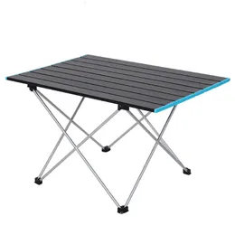 Camp Furniture High Strength Aluminum Alloy Portable Ultralight Folding Camping Table Foldable Outdoor Dinner Desk For Family Party Picnic BBQ 230919