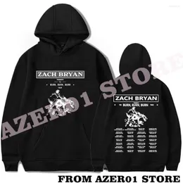 Męskie z kapturem Zach Bryan The Burn Tour Merch Winter Men/Woman Hooded Sweet Streetwear Long Rleeve Bluza Bluza z kapturem