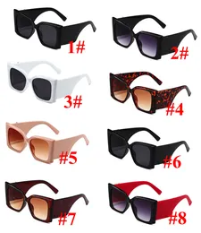 Solglasögon damer svartrosa för kvinnor stora ram sqaure glasögon populära designer glasögon nyanser 8 färger 10 st