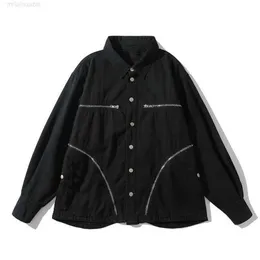 Designer New High Street Heavy Industries Novo Multi Zipper Wash Silhouette Vibe Style Jacket Coat