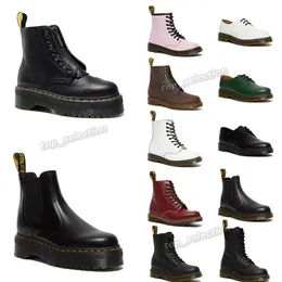 Utomhus Dr Martins Women Designer Boots Airwair Platform Ankel Martin Boot High Doc Martens Jadon Smooth Leather Nappa Classic Woman Boasties Low Loafer Sports Shoes