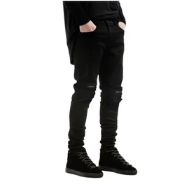 Nya modemärken Black Jeans Skinny Ripped Stretch Slim Hip Hop Swag Denim Motorcykel Biker PANTS JOGGER292D