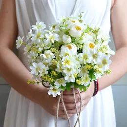 Düğün Çiçekleri Buket El Yapımı Yapay Çiçek Buque Casamento 2023 Dekorasyon için Moda Gelin Ramos de Novia