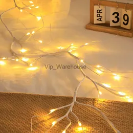 Stringhe LED Party 2M 48LED Vines Branch Light Batteria AA Natale Fata String Light Fai da te Willow Vine Ghirlanda luminosa per parete Decorazioni per feste di Natale HKD230919