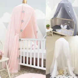 CRIB NETTING MOSQUITO NET MED FREE STAR HANNING Tält Baby Bed Canopy Tulle Curtain For Bedroom Play House Children Barn Room Decor 230918