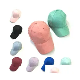 15 Colors Customize Logo Baseball Caps Hats Hip-Hop Snapback Flat New Suede Candy Color Sun Protective Basketball Cap Gifts Drop Deliv Dhphu