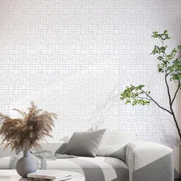 Wallpapers branco treliça papel de parede quarto sala de estar tv fundo 3d estéreo interior lojas decoração geométrica mural simples