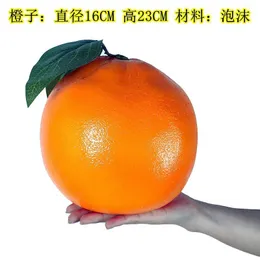 Other Event Party Supplies Simulated Big Orange With Leaves Foam Fake Fruit Model Furnishings Soft Decorative Childrens Pography Props 230919