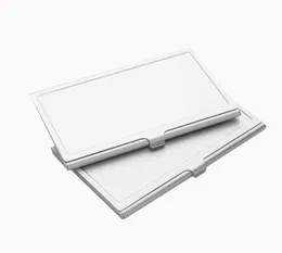 10pcs 카드 홀더 승화 DIY 흰색 블랭크 알루미늄 오목한 위치 사각형 이름 카드 상자 7997627
