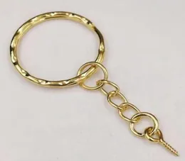 10 stuks mode-sieraden 25 mm vintage mode zilver brons goud sleutelhanger sleutelhangers splitringen met schroefpin 3 kleuren DIY 842696149