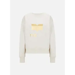 23 Autumn Sweatshirt Isabel Marants Round Neck Letter Reflective Printing Pullover Loose Sweater Blouse