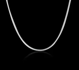 2021 qualidade 50 peças 925 prata esterlina correntes suaves colar lagosta fechos corrente joias descobertas tamanho 1 mm 16 polegadas --- 24 polegadas1681987