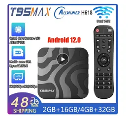 T95MAX TV BOX ANDROID 12 TV BOX 4GB RAM 32GB ALLWINNER H618サポート6K 4K HDRデュアルWIFI 1GB 8GBメディアプレーヤー