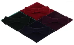 Bow Ties Sitonjwly Mens Velvet Bowtie Handkerchief Set For Men Banquet Business Necktie Butterfly Pocket Square Towel Custom LogoB3273079