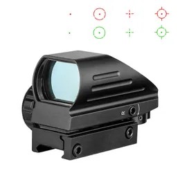 Taktisk 1x22x33 Red Green Dot Scope Multi Reticle Illuminated Collimator Riflescope Aim Optical Sight AR15 Fit 20mm Rail