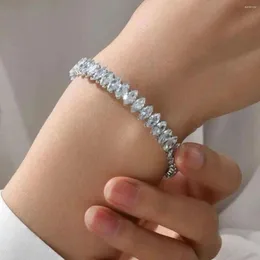 Bangle Korean Trend Copper Zircon Geometry Bracelet Bridal Engagement Creative Jewelry 2023 Women's Shiny Luxury Gift