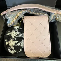 Nytt rosa modekorsskroppstelefonfodral har liten påse god kvalitet Kom med presentförpackning Cephone Bag Pu Pouch Midjeväska