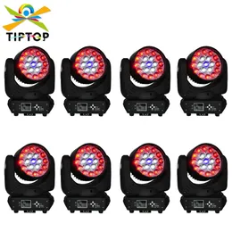 International China Supplier 8 Pack Germany 19x15W RGBW Zoom Moving Head Light Red Green Blue White LED DJ stage wedding