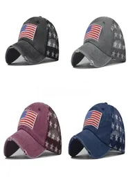 Kowbojowe czapki Trump American Baseball Caps myted w trudnej sytuacji flagi amerykańskie gwiazdy siatka czapka sunshade impreza hat dd2184377347