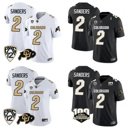 Customize Stitched Men's Colorado Buffaloes Football Limited Jersey 2023 - Black & White