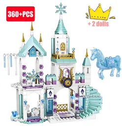 Amis princesse château maison ensembles pour filles films Royal Ice aire de jeux chariot bricolage blocs de construction jouets enfants cadeaux 2109294333105