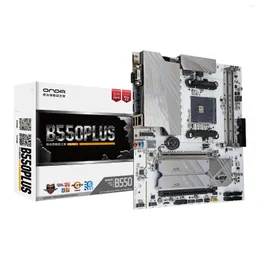 Motherboards ONDA B550 PLUS-W Motherboard AM4 For Ryzen 3/4/5 Gen Processors DDR4 64GB PCI-E 4.0 16X SATA3.0 M.2 2.5 Gb Network Chip