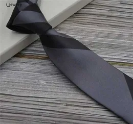 Cross Stripe Design Neck Ties Men 100% Silk Jacquard Woven Handmade Tie för bröllop Casual och Business Tie