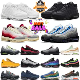 OG 95 Rinnande skor män kvinnor 95s Crystal Blue Dark Betroot Triple Black White Neon Solar Red Midnight Navy Dark Army Tour Yellow Mens Trainers Outdoor Sneakers