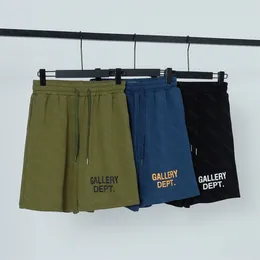 Galerias DEPT Harajuku 23SS Verão Vintage Carta Impressa de la Logo Streetwear Hip Hop Cordão Unissex Beachwear Homens Casual Gym Shorts KWF