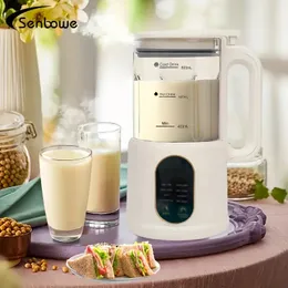 800ml 9-Function Mini Soybean Milk Maker with Digital Display, Reservation Function, and Automatic Cleaning - Perfect for Household Use - Window Design and Progress