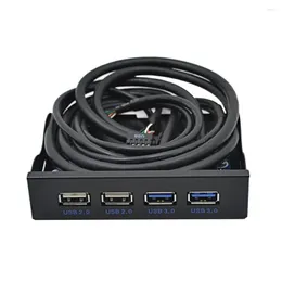 10st för 3,5 tum Floppy Driver Bay 19 1 20Pin 4 Port USB 2.0 USB2.0 HUB USB3.0 3.0 Intern frontpanelkombo -konsol