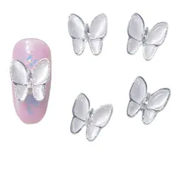 Nagelkonstdekorationer 10pcslot Crystal Butterfly Nail Alloy Charms Rhinestone Manicure Butterfly 3D Nail Jewelry Diamond DIY Nail Art Decorationj#486 230919