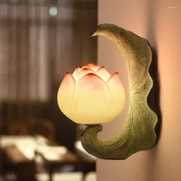 Vägglampa kreativa kinesiska sängen sovrum vardagsrum studie dekorativ ljusgång trappa belysning moderna led lampor