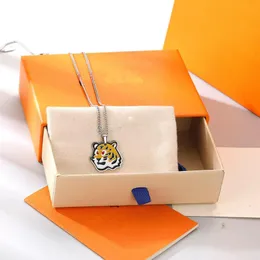 21fw high quality luxury jewelry men's women's duck tiger animal pendant necklace fashion personalized holiday gift2230