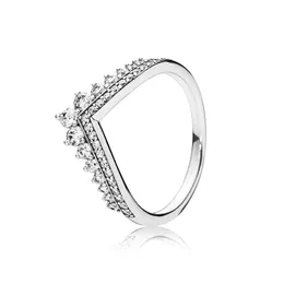2021 COSEN PANDORAS Autumn Original 925 Sterling Ring Silver Princess Wish Rings Clear CZ Jewelry for Women Gift 197736CZ255u
